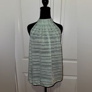 Sleeveless shimmering light green women’s Blouse